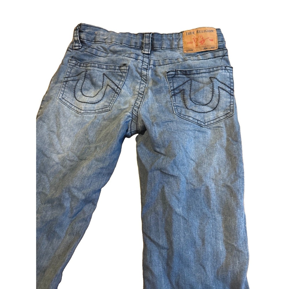 True‎ Religion Geno Relaxed Slim Fit Jeans Youth 12 Medium Wash Logo